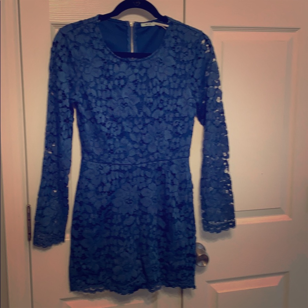 Kimchi Blue lace Longsleeve Jumper - Blue sz 4